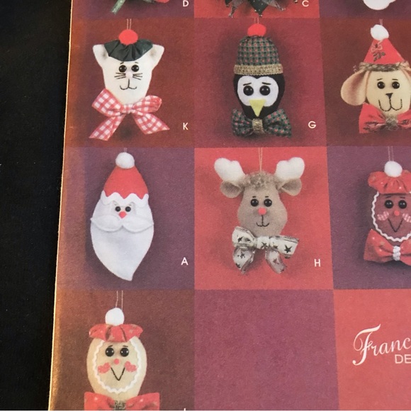 Felt Ornaments Snowman Santa Reindeer Elf Penguin Christmas Simplicity Crafts - Picture 3 of 7